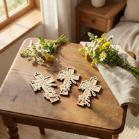 Hope Love Faith Crosses - Layered Christian Pendant Ornaments (Set of 3) - Glowforge