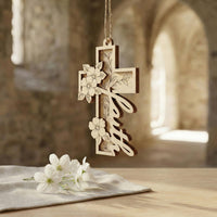 Hope Love Faith Crosses - Layered Christian Pendant Ornaments (Set of 3) - Glowforge