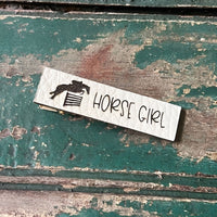 Horse Girl Leather Barrette - Glowforge