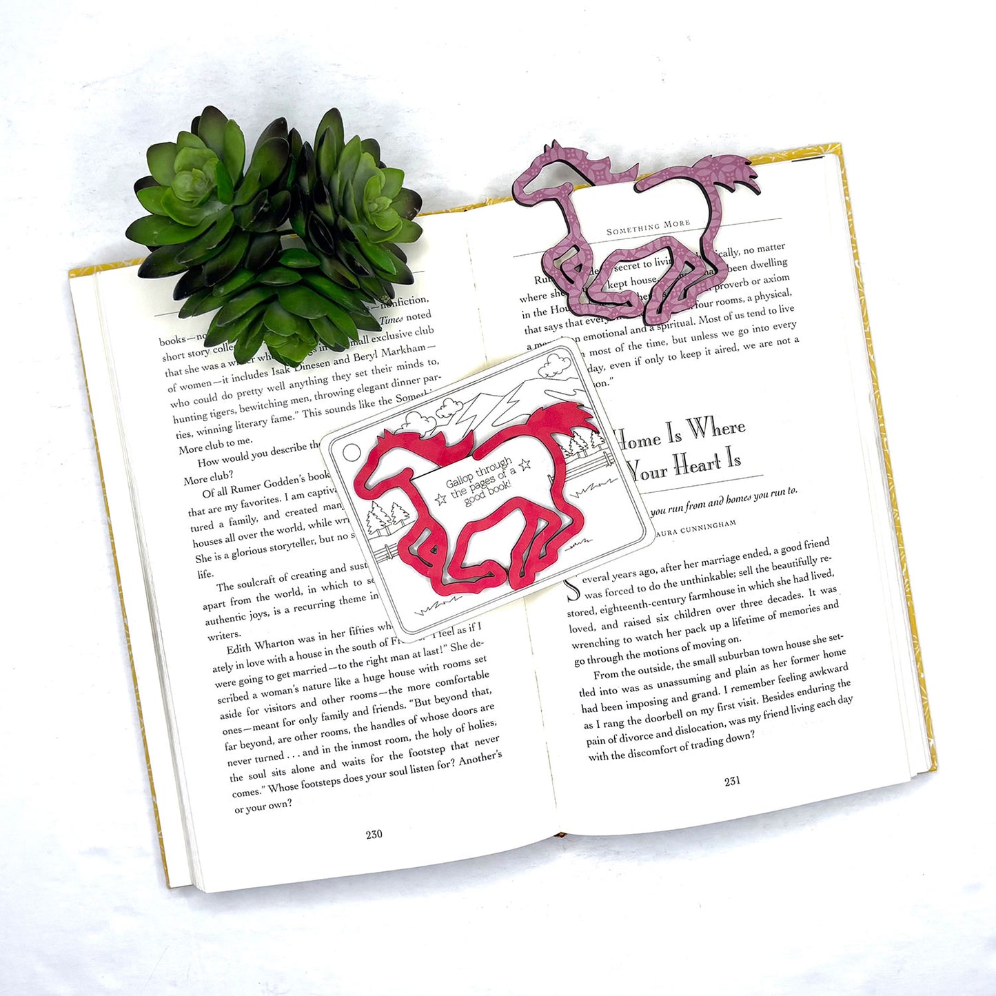 Horse Shaped Bookmark with Card Backer - Paperclip - Snack Bag Closure - Glowforge