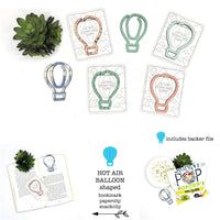 Hot Air Balloon Shaped Bookmark with Card Backer - Paperclip - Snack Bag Closure - Glowforge