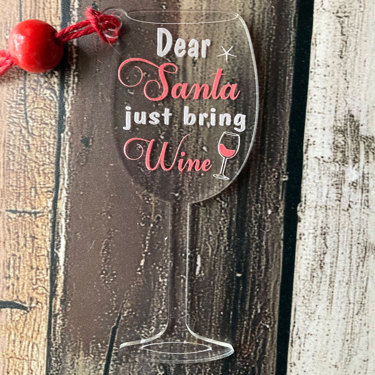 Humorous Holiday Wine Glass Christmas Ornaments - Style #11 - Glowforge