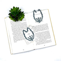 Husky Dog Shaped Bookmark with Card Backer - Paperclip - Snack Bag Closure - Glowforge