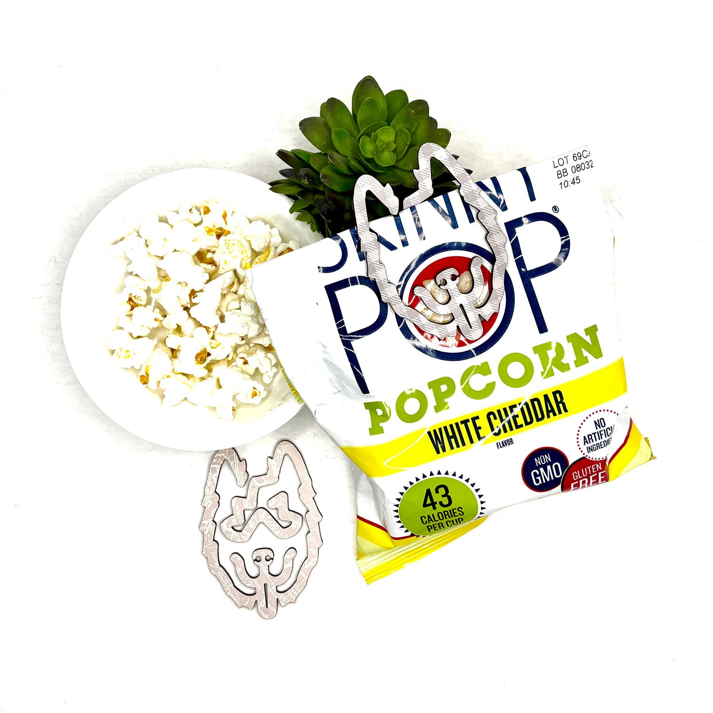 Husky Dog Shaped Bookmark with Card Backer - Paperclip - Snack Bag Closure - Glowforge