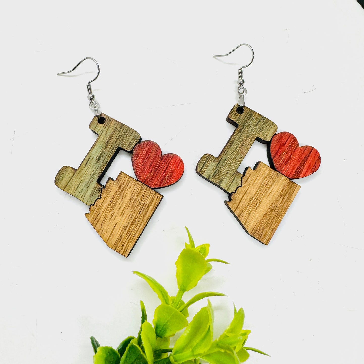 I Heart Arizona Earrings - State Pride Dangle Earrings