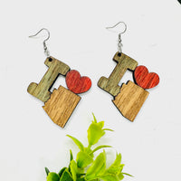 I Heart Arizona Earrings - State Pride Dangle Earrings
