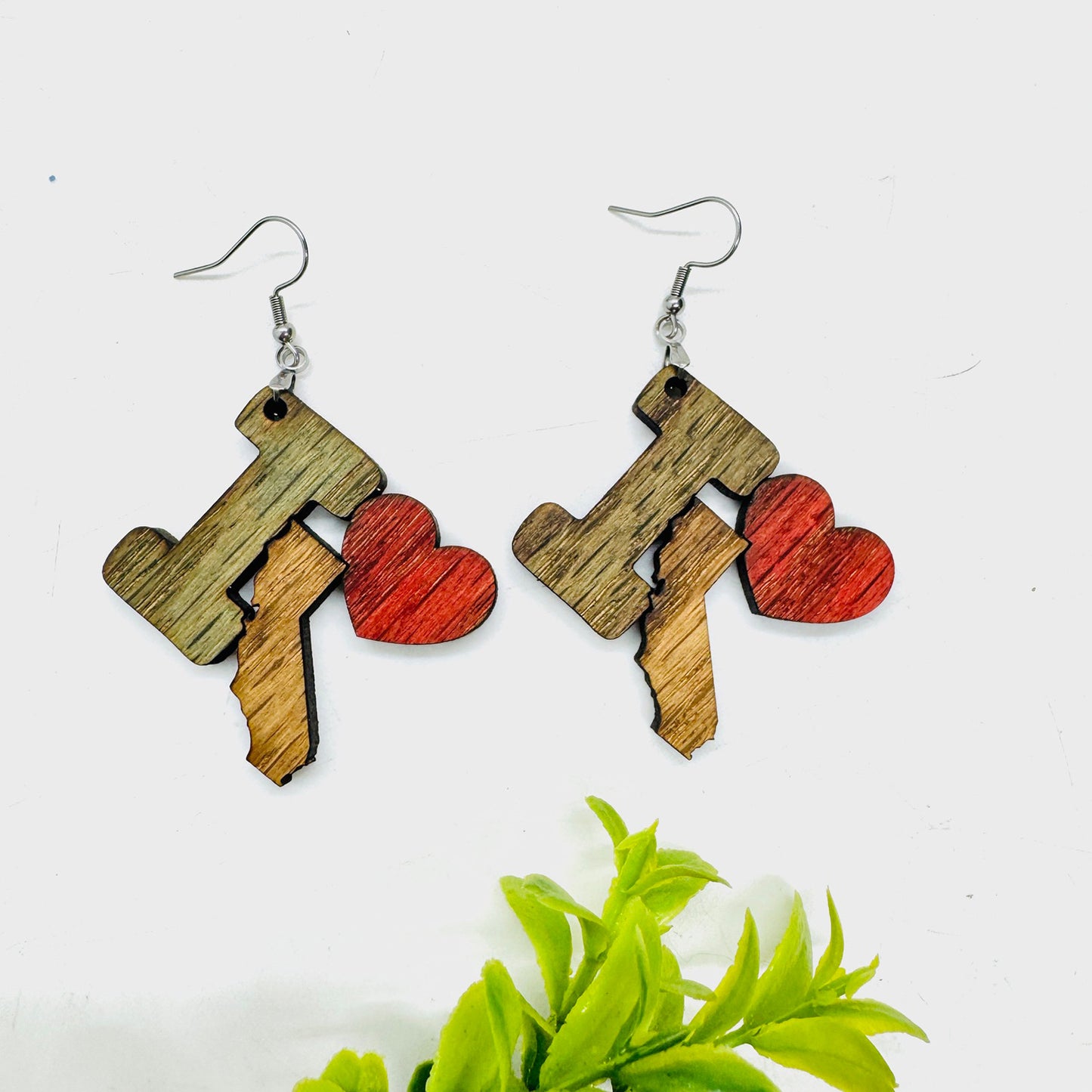 I Heart California Earrings - State Pride Dangle Earrings - Glowforge