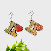 I Heart Idaho Earrings - State Pride Dangle Earrings - Glowforge