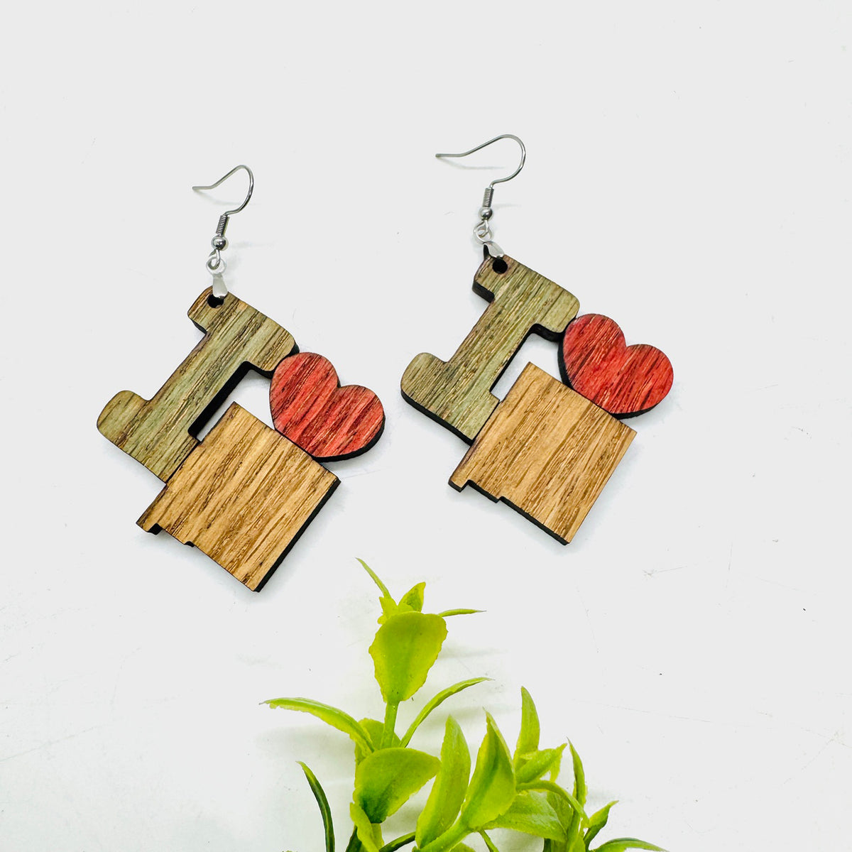 I Heart New Mexico - State Pride Dangle Earrings - Glowforge