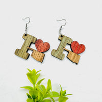 I Heart Oklahoma- State Pride Dangle Earrings - Glowforge