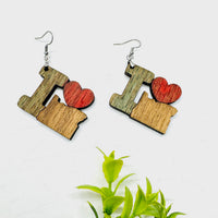I Heart Oregon - State Pride Dangle Earrings - Glowforge