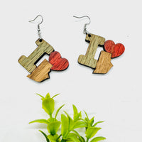 I Heart Rhode Island - State Pride Dangle Earrings - Glowforge
