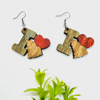 I Heart South Carolina - State Pride Dangle Earrings - Glowforge