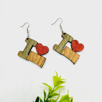 I Heart South Dakota- State Pride Dangle Earrings - Glowforge