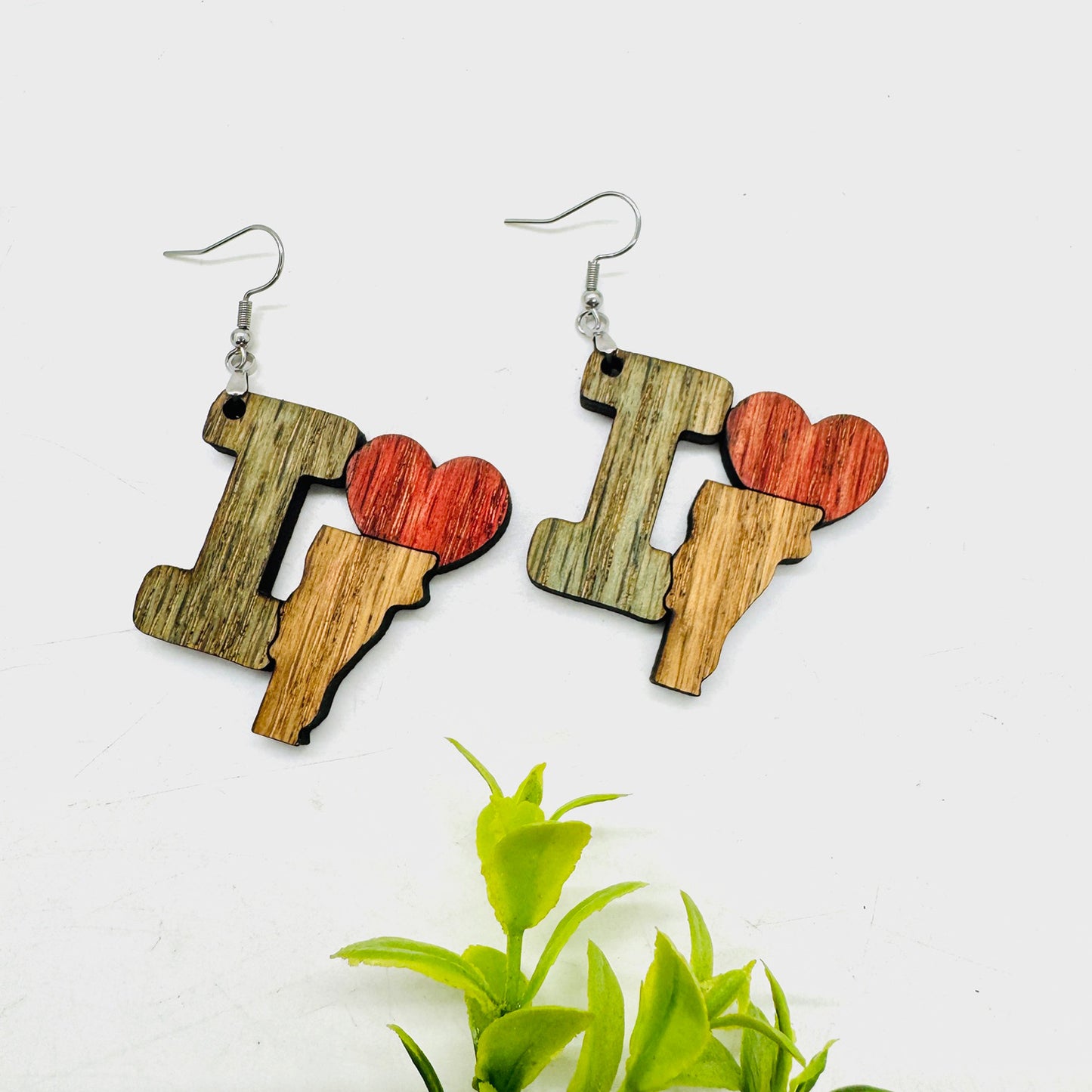 I Heart Vermont - State Pride Dangle Earrings - Glowforge