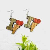 I Heart Vermont - State Pride Dangle Earrings - Glowforge