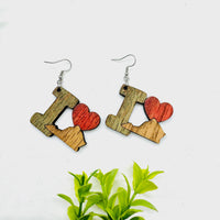 I Heart Virginia - State Pride Dangle Earrings - Glowforge