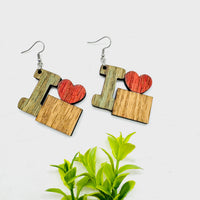 I Heart Wyoming - State Pride Dangle Earrings - Glowforge
