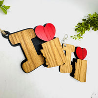 I Love Arizona Keychain Bag Tag Car Charm 3 & 4 Layer Versions (Set of 2) - Glowforge