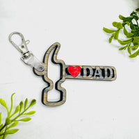I Love Dad Hammer Keychain Gift for Fathers Day - Glowforge