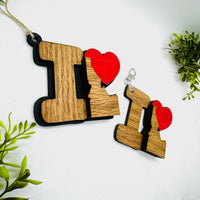 I Love Idaho Keychain Bag Tag Car Charm 3 & 4 Layer Versions (Set of 2) - Glowforge