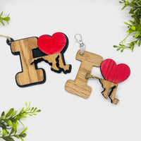 I Love Maryland Keychain Bag Tag Car Charm 3 & 4 Layer Versions (Set of 2) - Glowforge