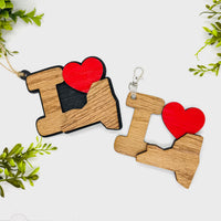 I Love New York Keychain Bag Tag Car Charm 3 & 4 Layer Versions (Set of 2) - Glowforge