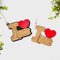 I Love Pennsylvania Keychain Bag Tag Car Charm 3 & 4 Layer Versions (Set of 2) - Glowforge