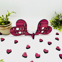 I Love You Heart Candle Holder with Heart Confetti - Valentines Decor - Glowforge