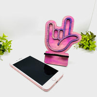 I Love You Layered Hand Phone Stand - Glowforge