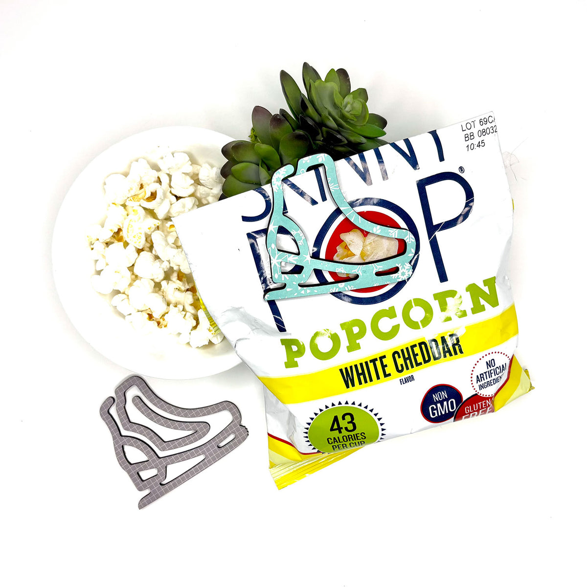 Ice Skate Shaped Bookmark with Card Backer - Paperclip - Snack Bag Closure - Glowforge