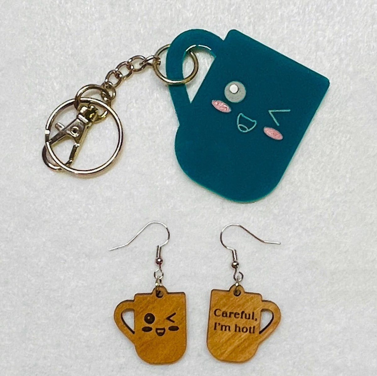 "I'm Hot" Cute Mug Earrings  (Set of 2) - Glowforge
