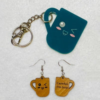 "I'm Hot" Cute Mug Earrings  (Set of 2) - Glowforge
