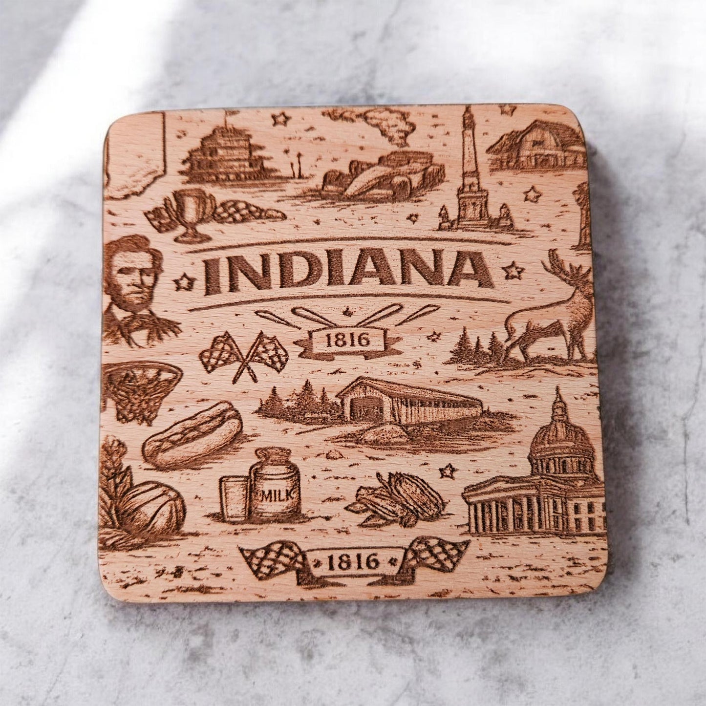 Indiana Coaster Design - Glowforge