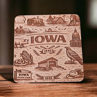 Iowa Coaster Design - Glowforge