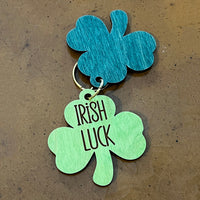 Irish Luck Swing Out Shamrock Keychain