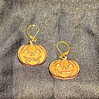 Jack-O-Lantern Earring Pendants - Glowforge