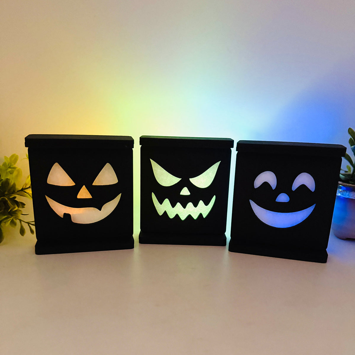 Jack O Lantern Halloween Decor #1 (Set of 3) - Glowforge