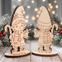 Jingle Bell Keeper Elf - North Pole Figure for Crafts & Play - Glowforge