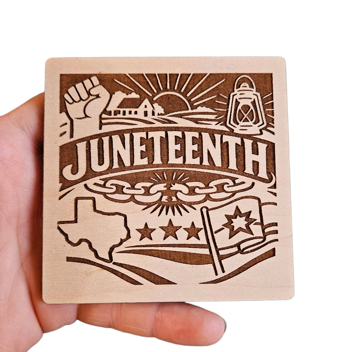 Juneteenth Coaster Design - Glowforge
