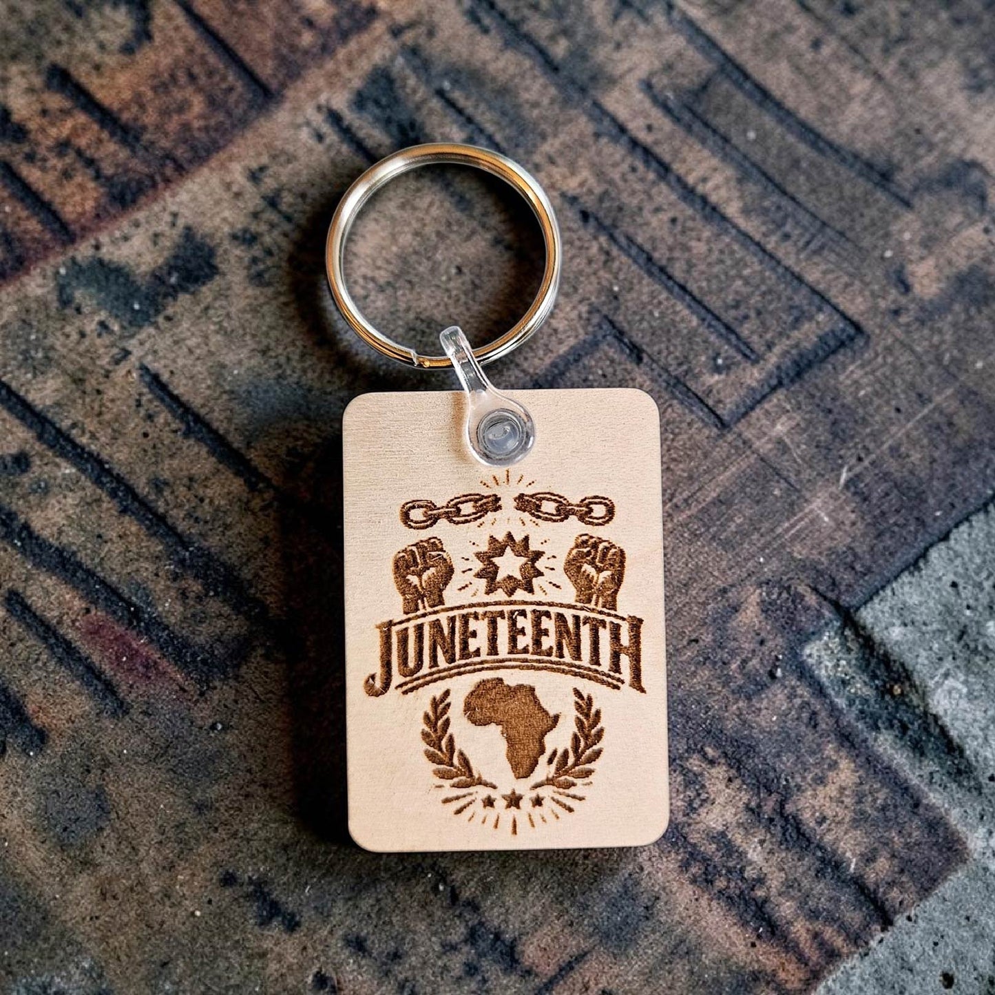 Juneteenth Keychain Design #2 - Glowforge