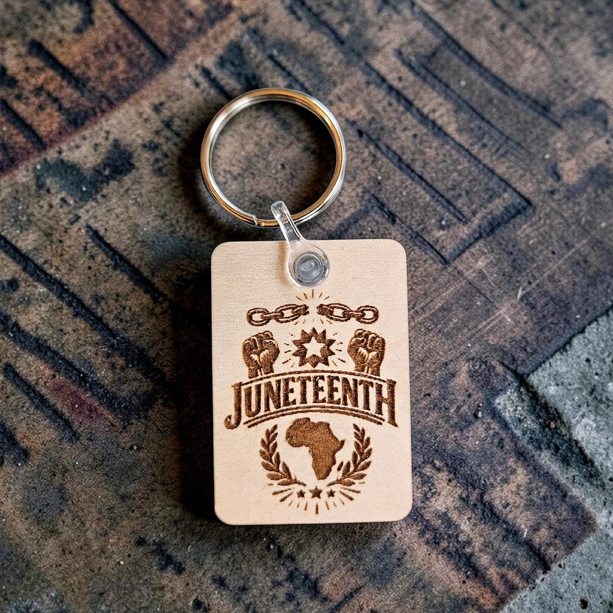 Juneteenth Keychain Design #2 - Glowforge