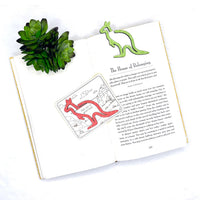 Kangaroo Shaped Bookmark with Card Backer - Paperclip - Snack Bag Closure - Glowforge