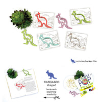 Kangaroo Shaped Bookmark with Card Backer - Paperclip - Snack Bag Closure - Glowforge