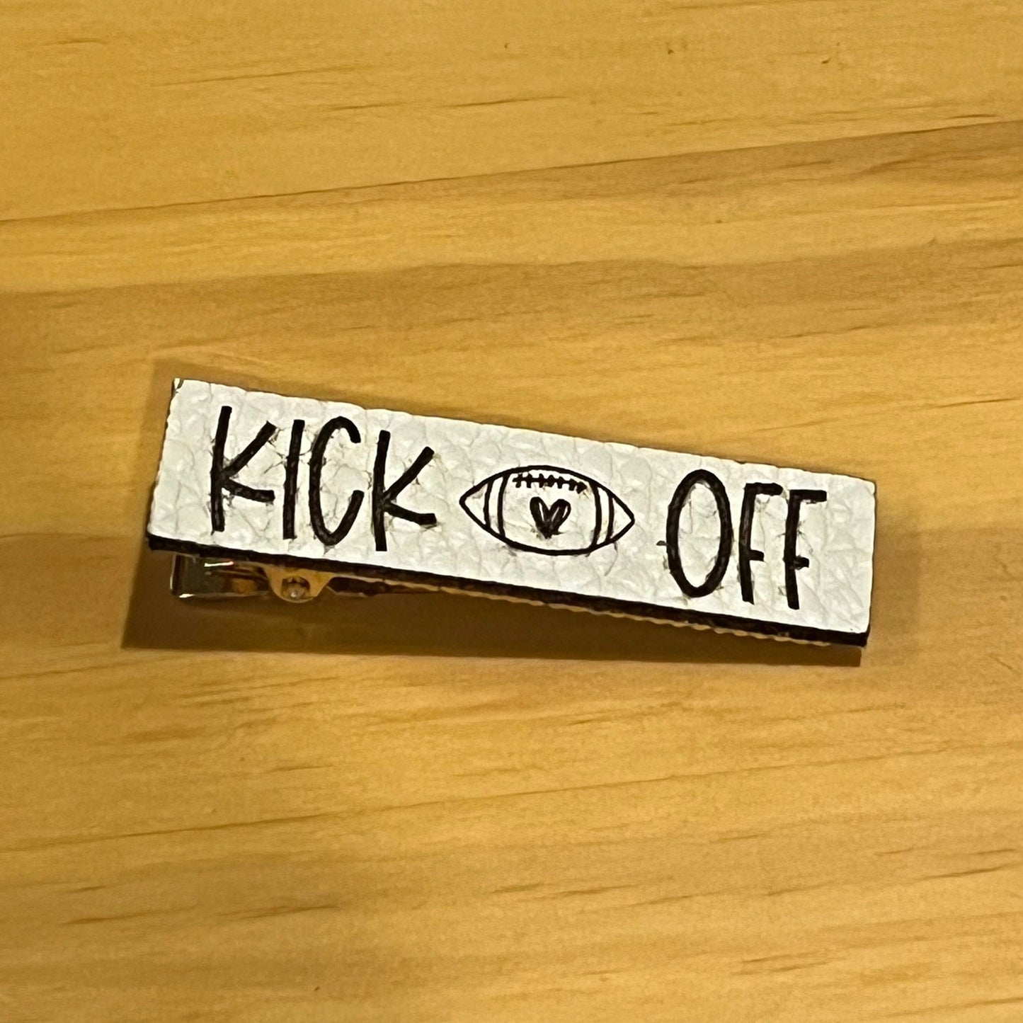Kick Off Leather Barrette - Glowforge