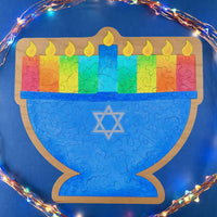 Kids Hanukkah Jigsaw Puzzle with Tray - Personalized Family Activity - Glowforge
