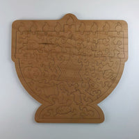 Kids Hanukkah Jigsaw Puzzle with Tray - Personalized Family Activity - Glowforge