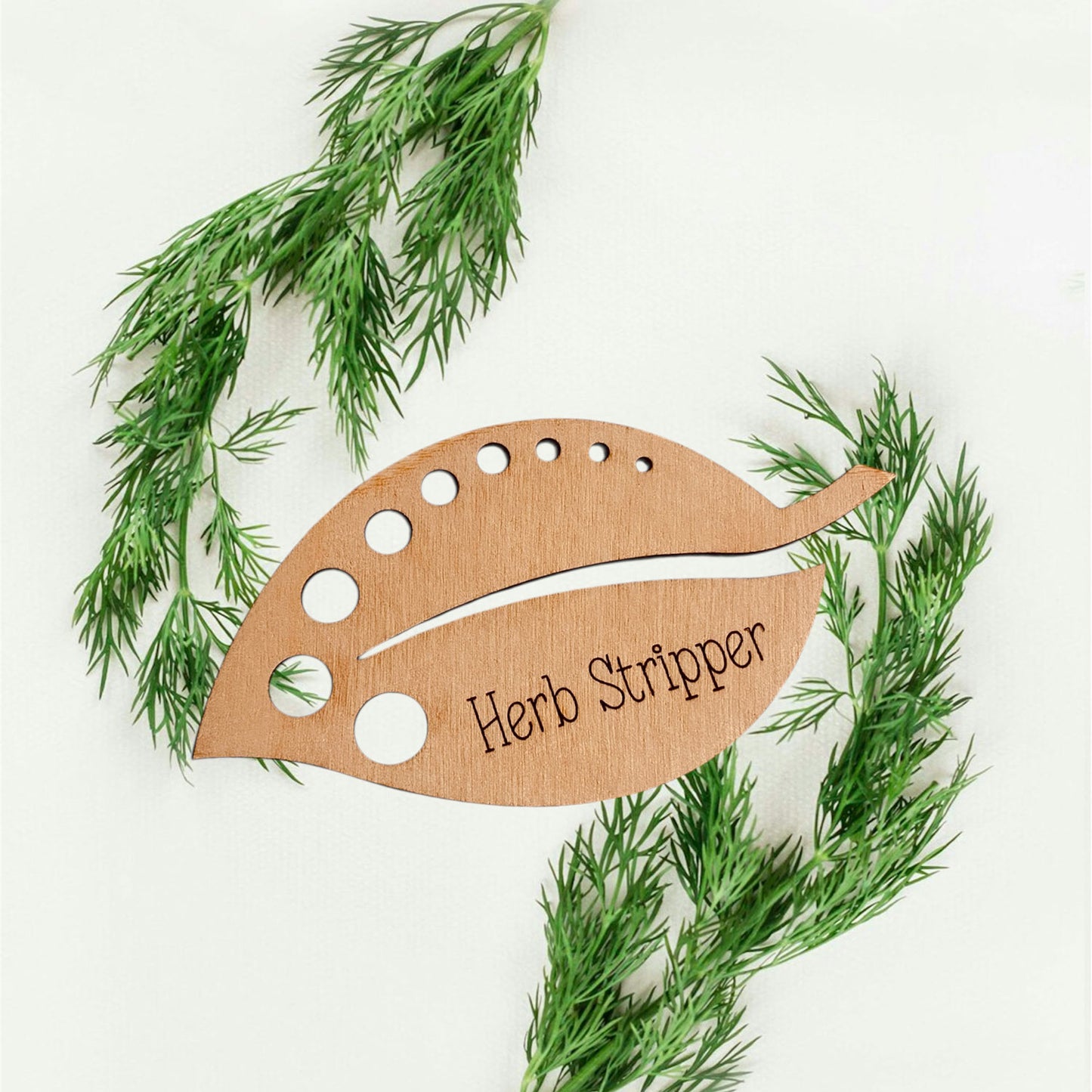 Kitchen Herb Stripper Leaf Guide - Glowforge
