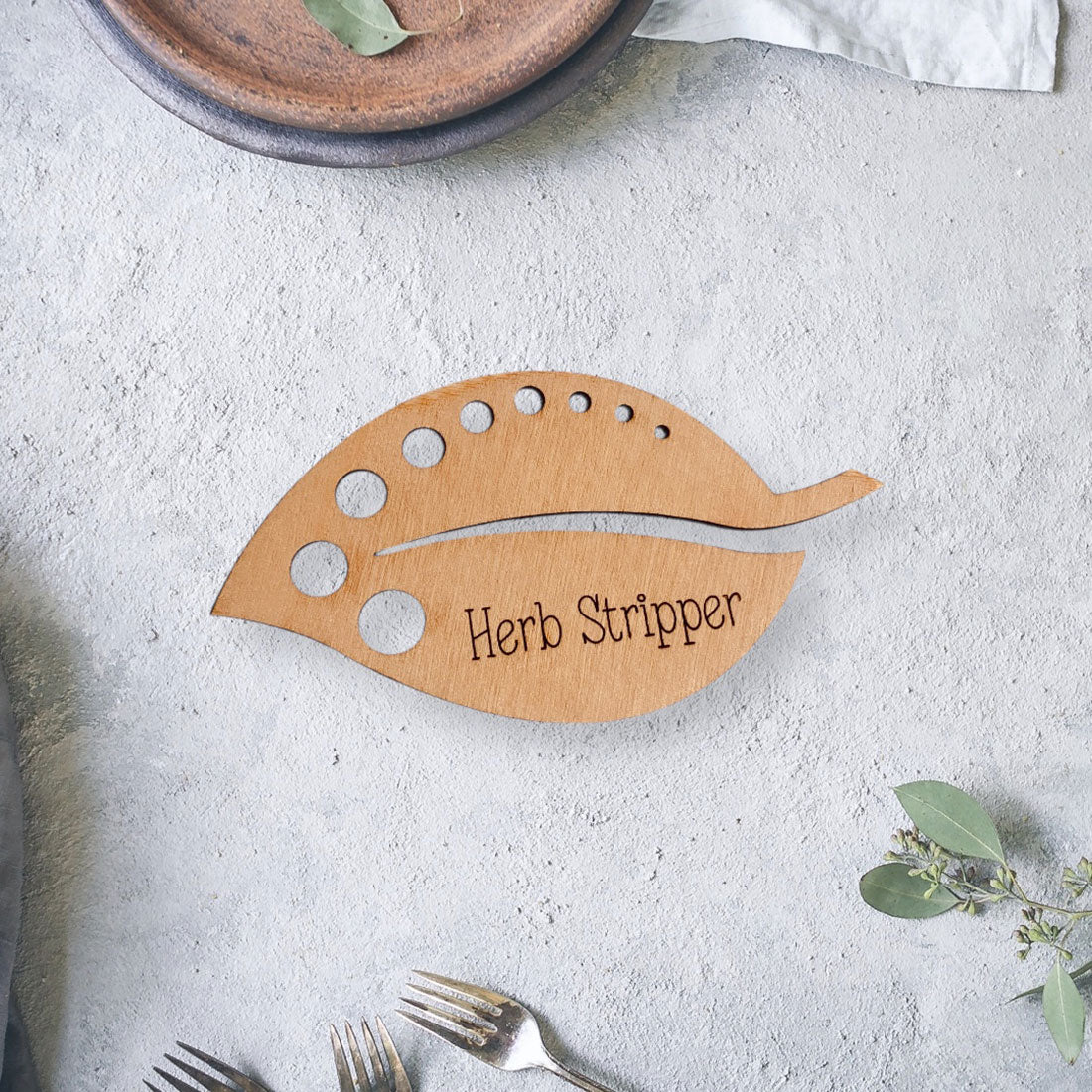 Kitchen Herb Stripper Leaf Guide - Glowforge