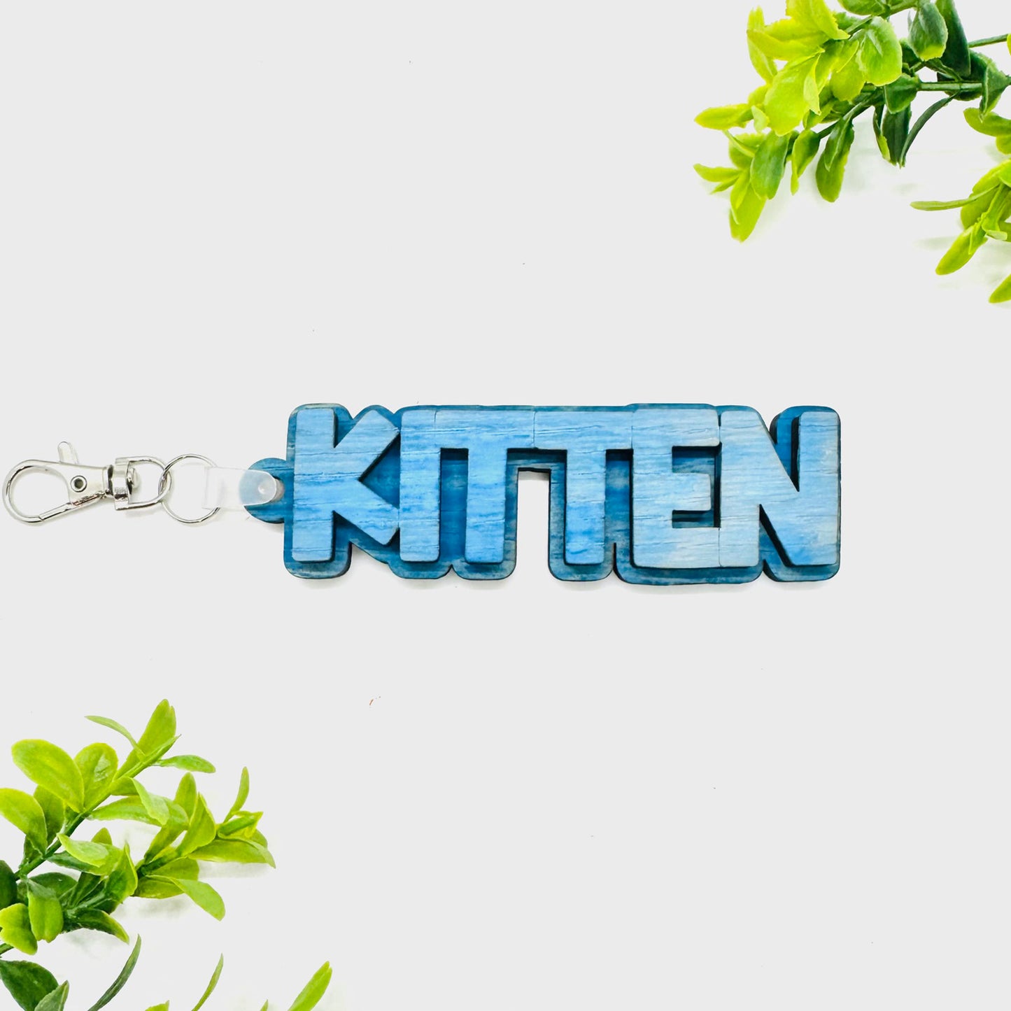 KITTEN Layered Word Keychain - Glowforge